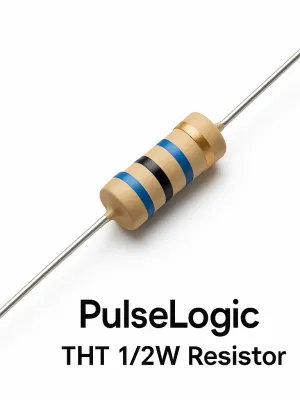 PulseLogic THT 1/2W Resistor model 09E0E5